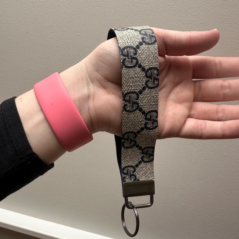 Handmade luxury wristlet key holder
